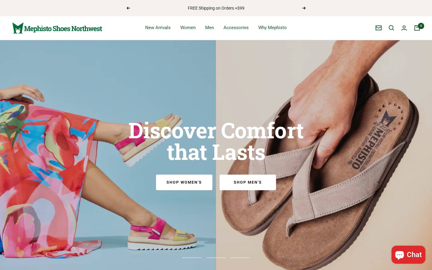 shoesnw.com homepage screenshot