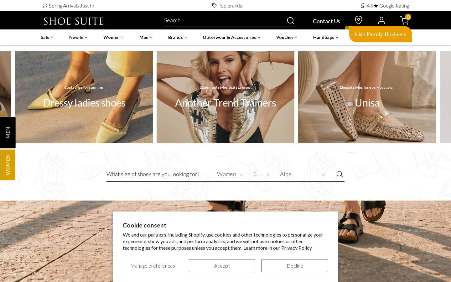 Shoesuite homepage screenshot