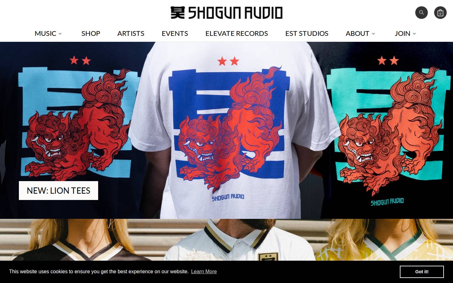 shogunaudio.co.uk homepage screenshot
