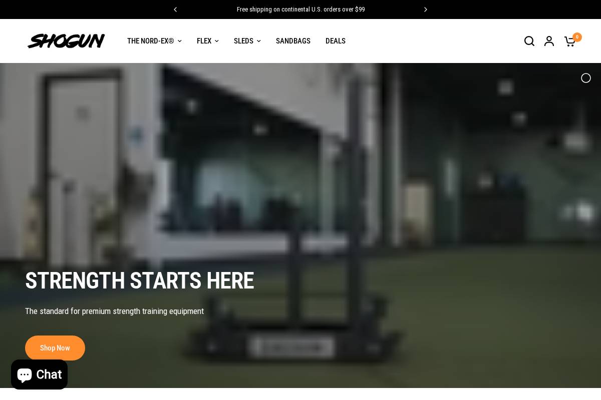 shogunsports.com homepage screenshot