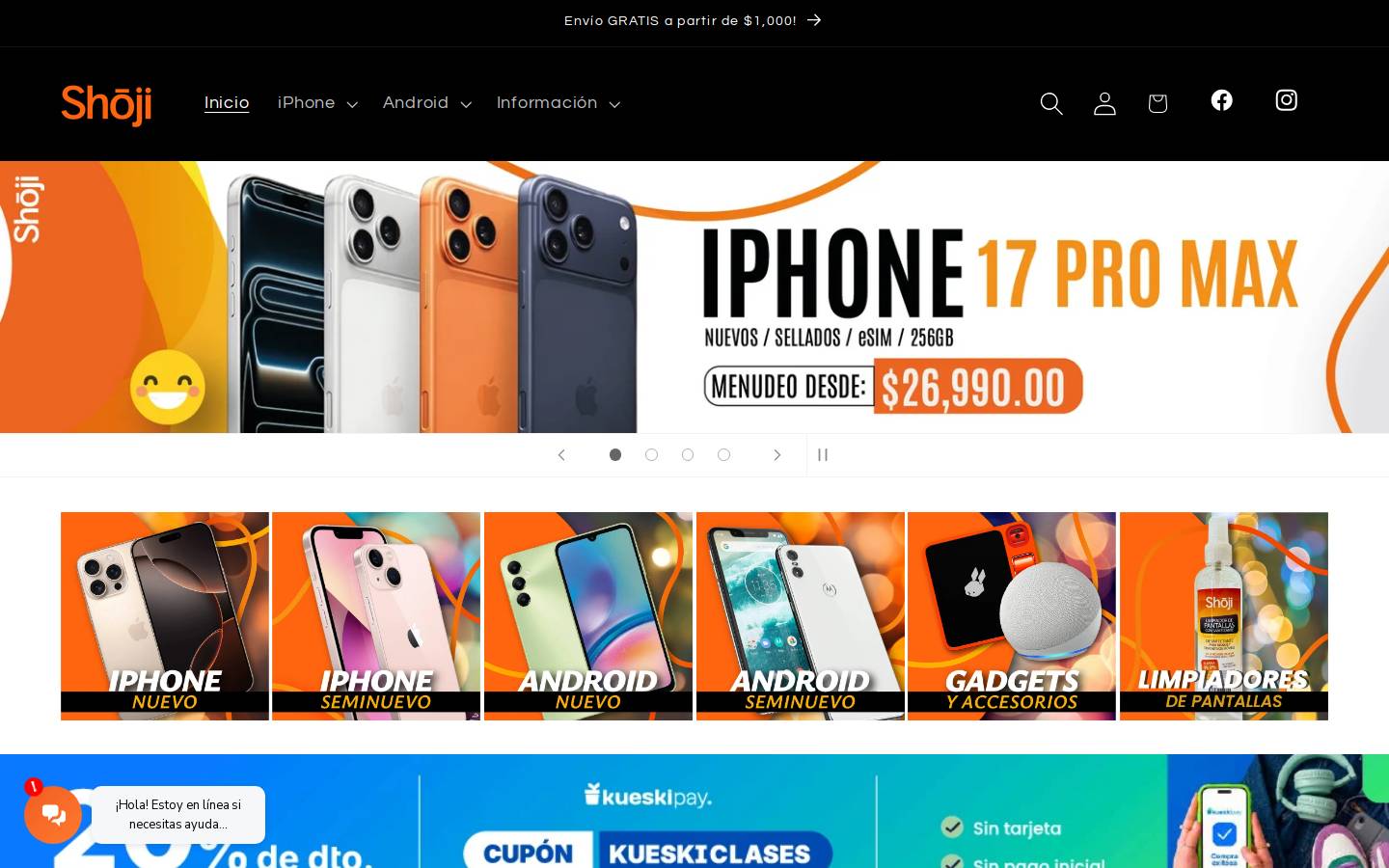 shojitelefonia.com homepage screenshot