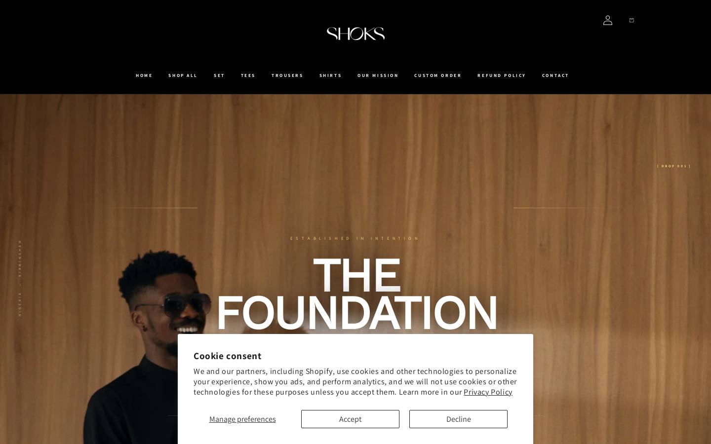 shoksofficial.com homepage screenshot