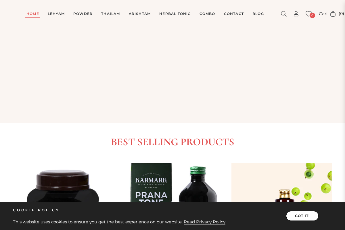 Sholly Ayurveda homepage screenshot