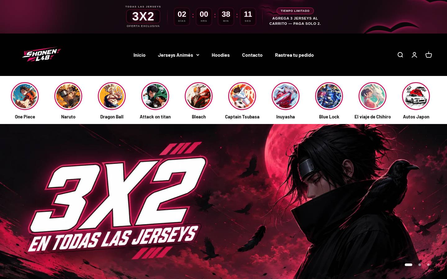 shonenlaboficial.com homepage screenshot