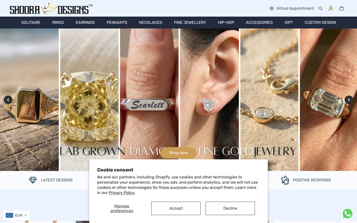 Shooradesigns homepage screenshot