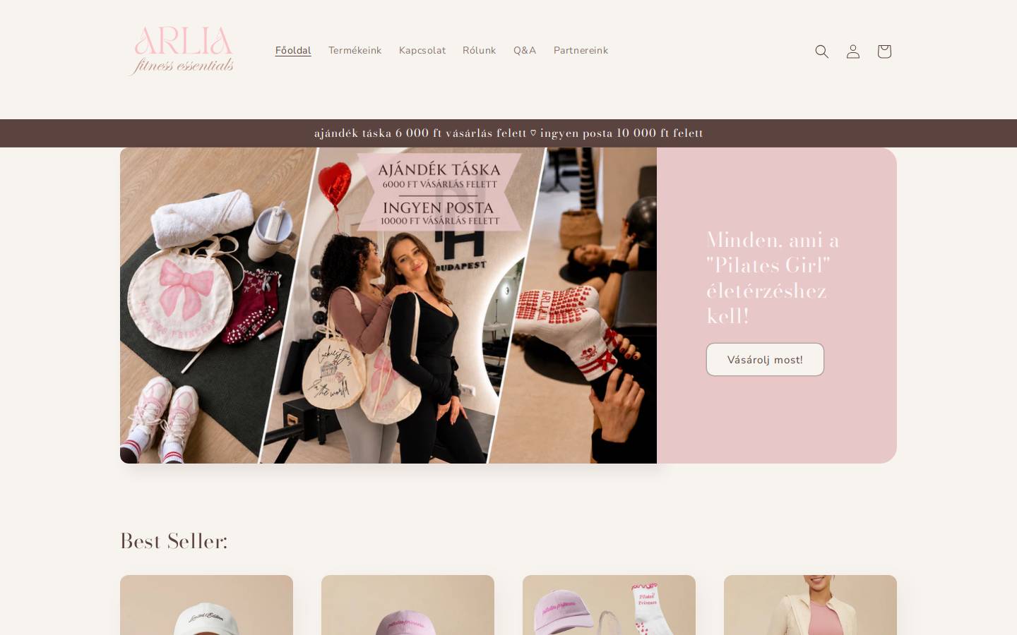 shop-arlia.com homepage screenshot