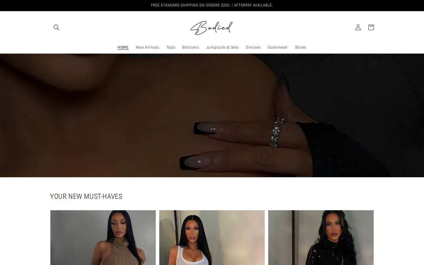 shop-bodied.com homepage screenshot
