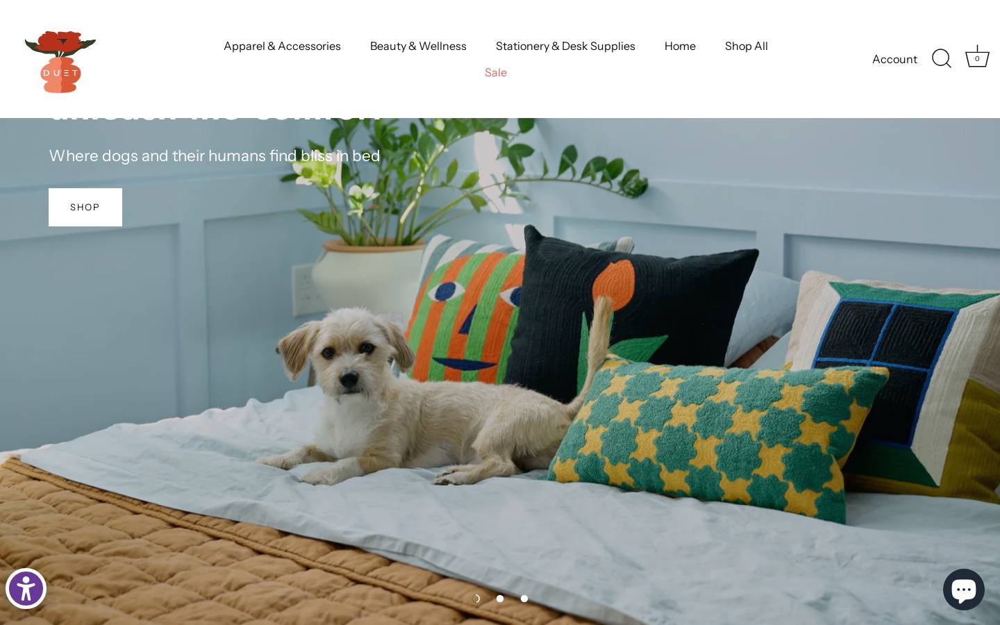 shop-duet.com homepage screenshot