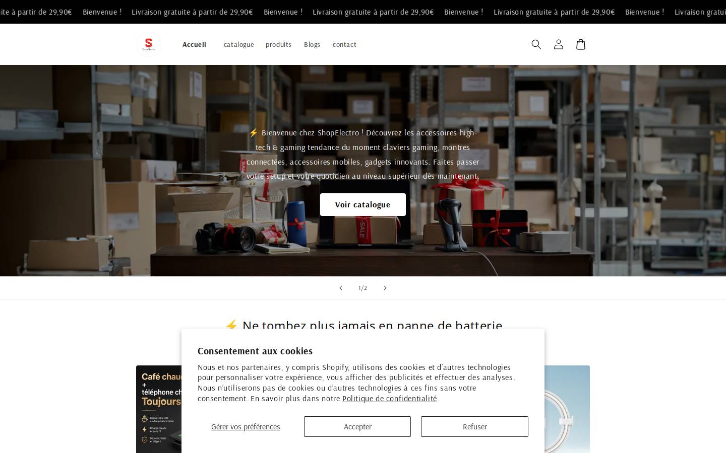 shop-electro.com homepage screenshot