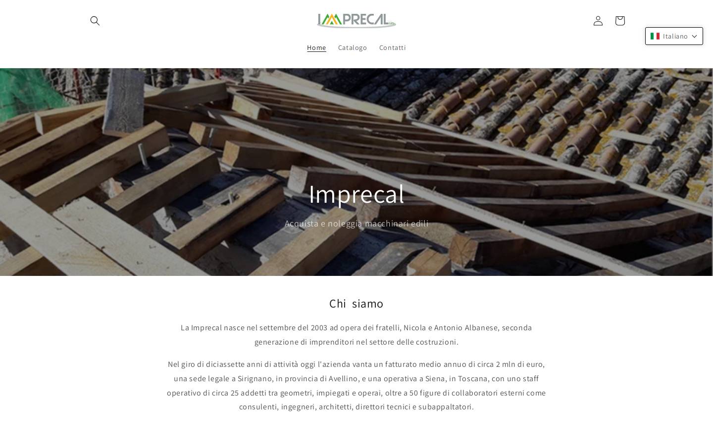 shop-imprecal.com homepage screenshot