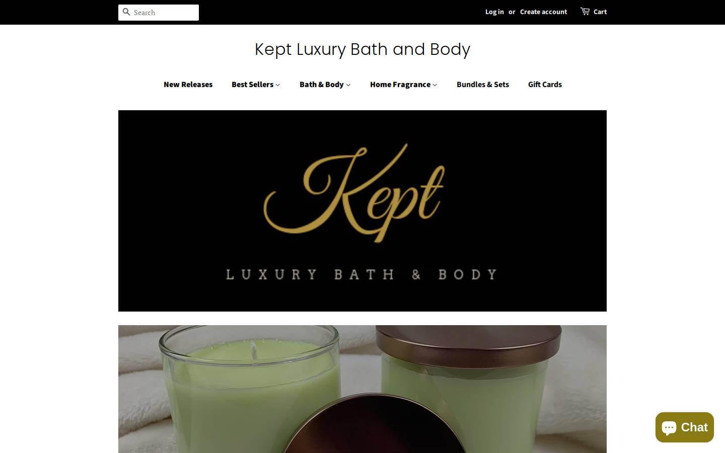 shop-kept.com homepage screenshot