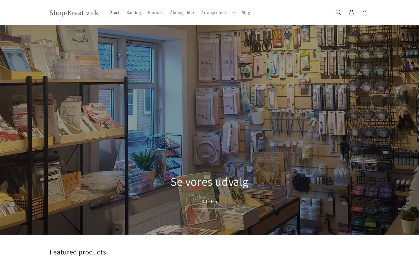 Shop-Kreativ homepage screenshot