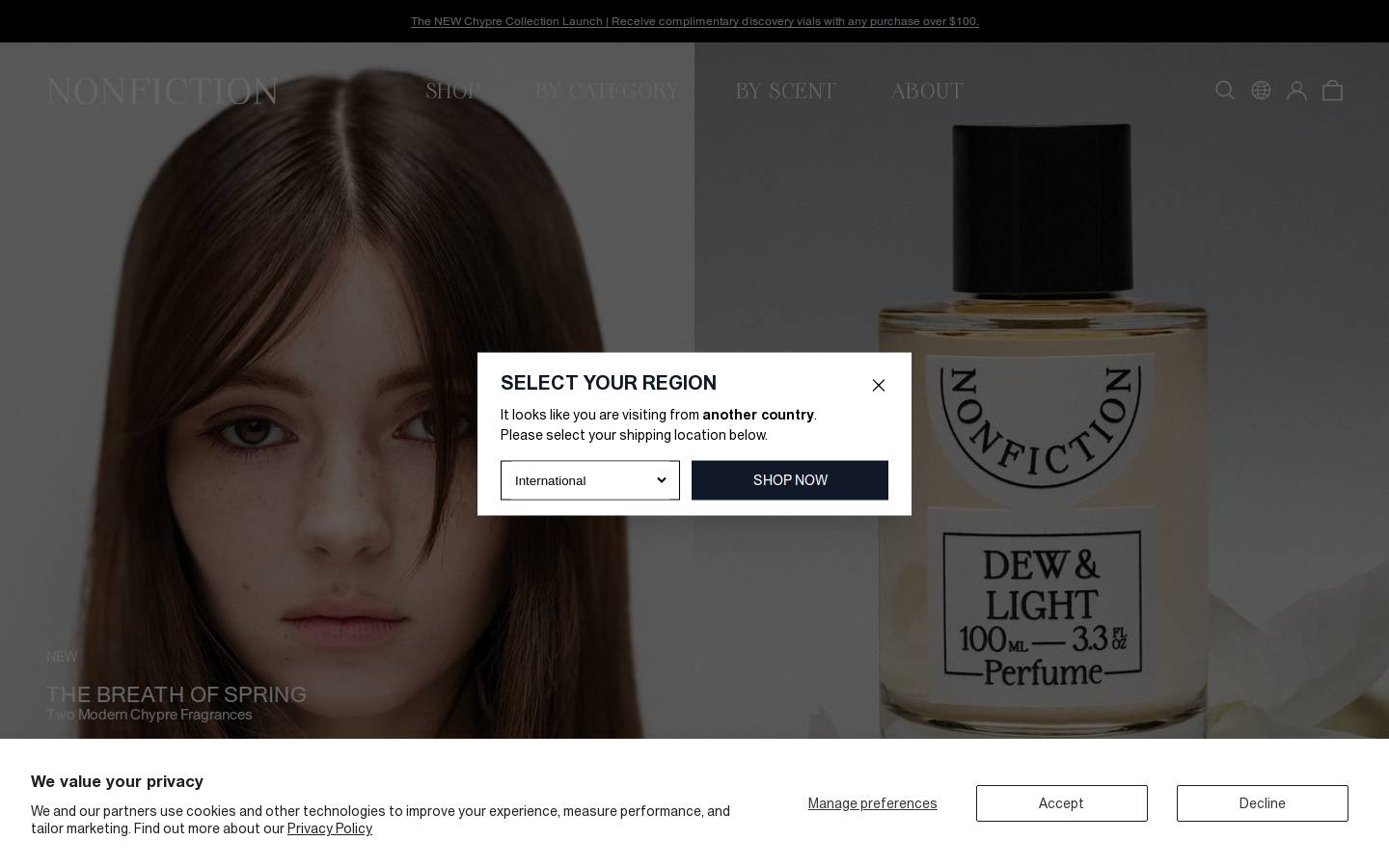 shop-nonfiction.com homepage screenshot