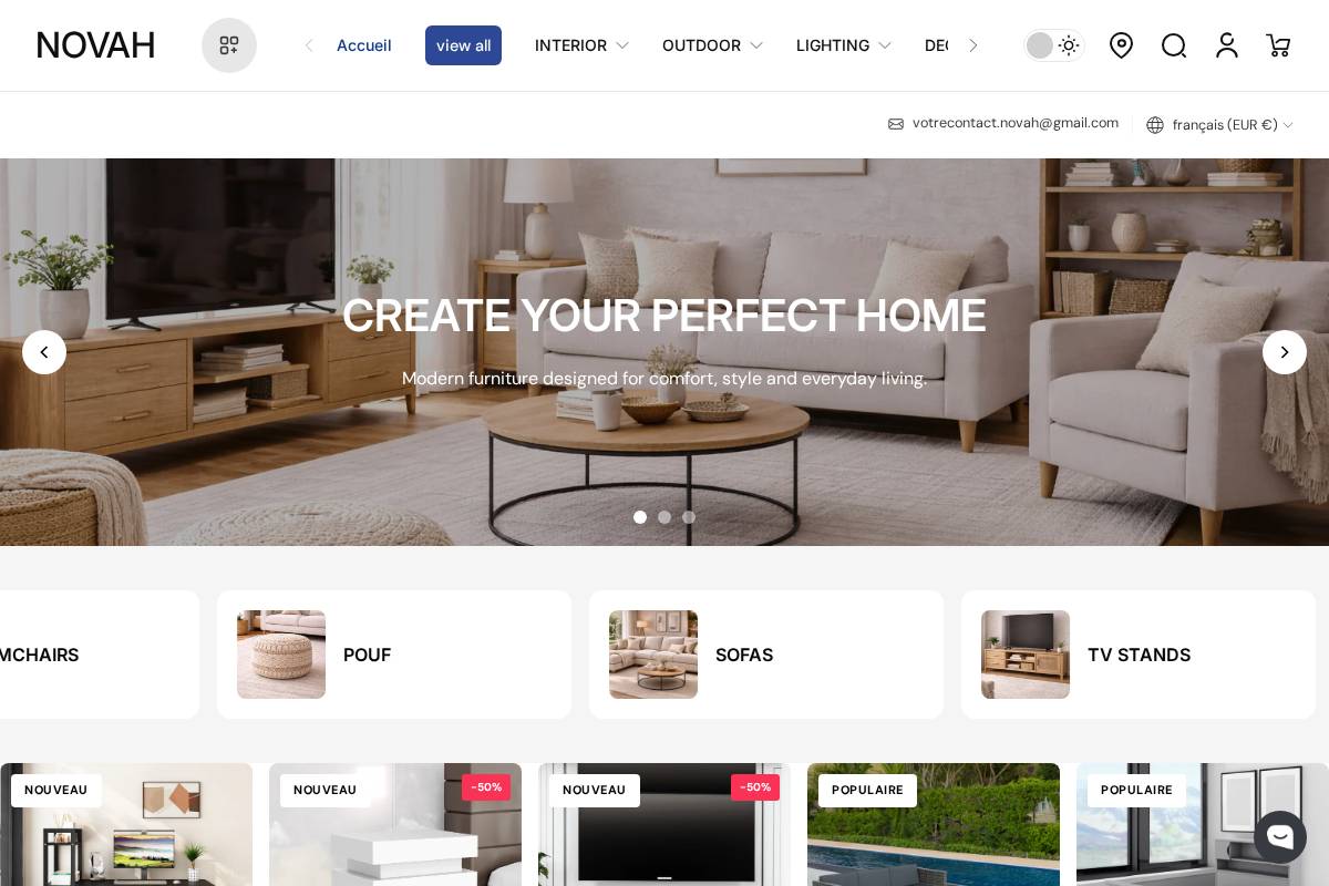 shop-novah.com homepage screenshot