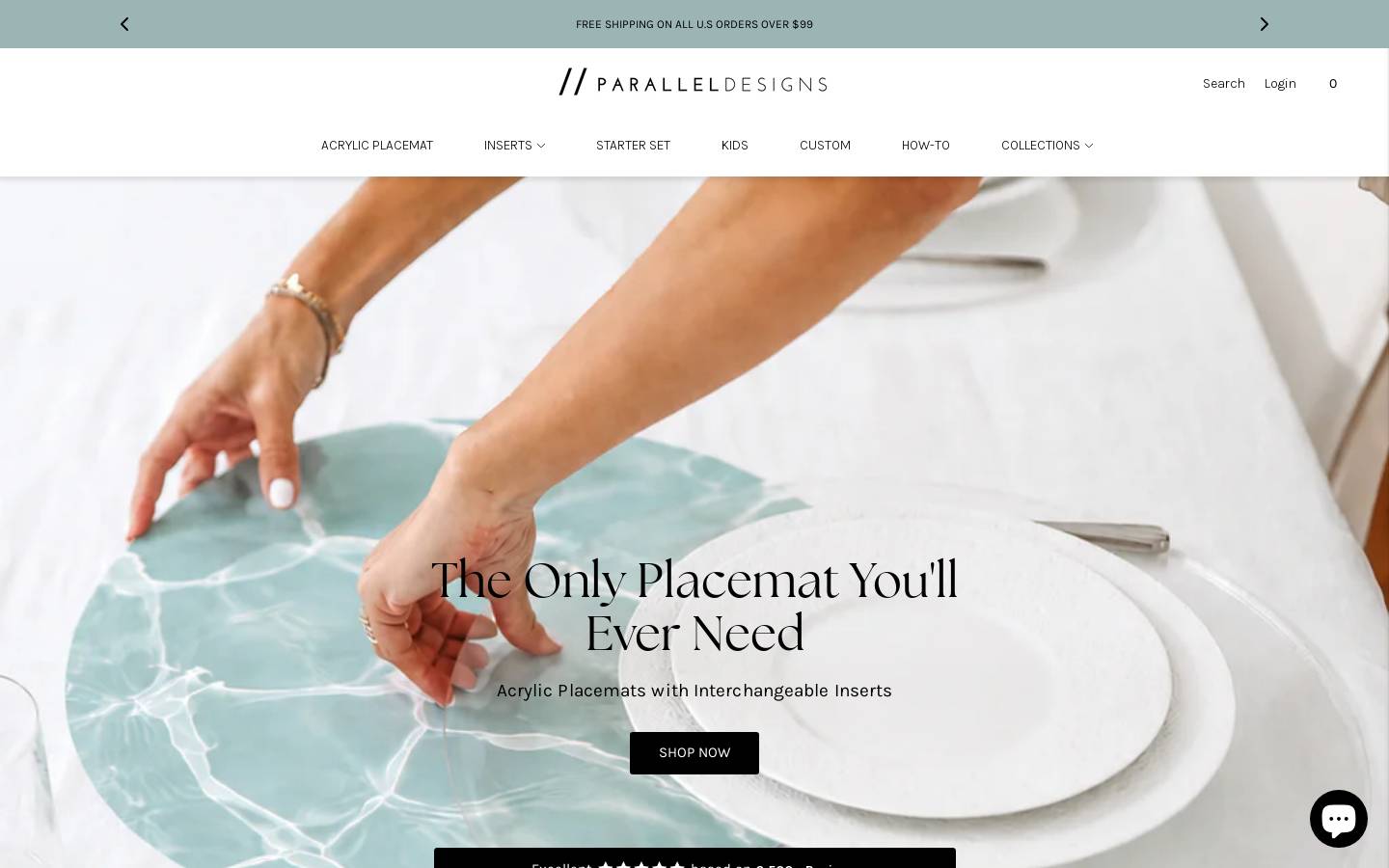 shop-paralleldesigns.com homepage screenshot