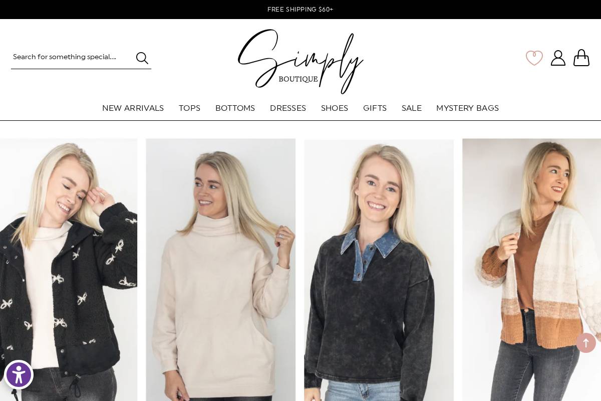 shop-simplyboutique.com homepage screenshot