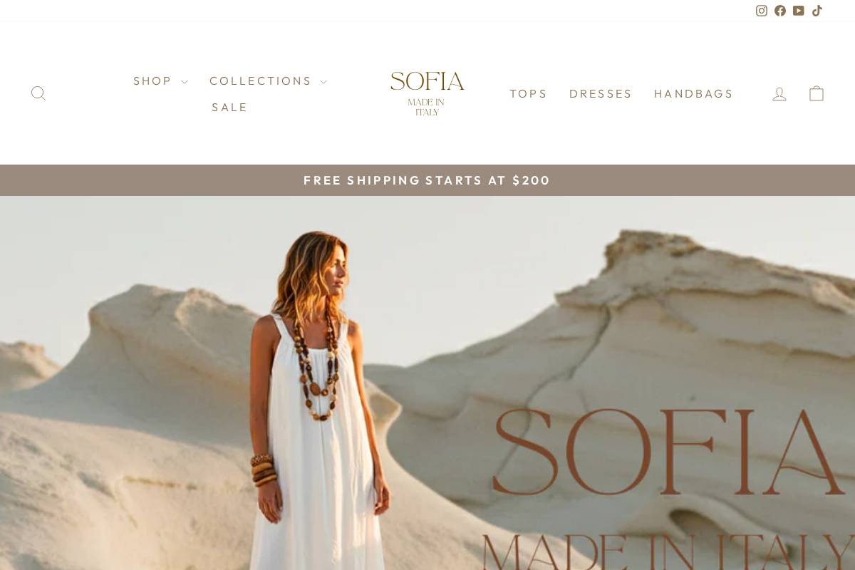 shop-sofia.com homepage screenshot
