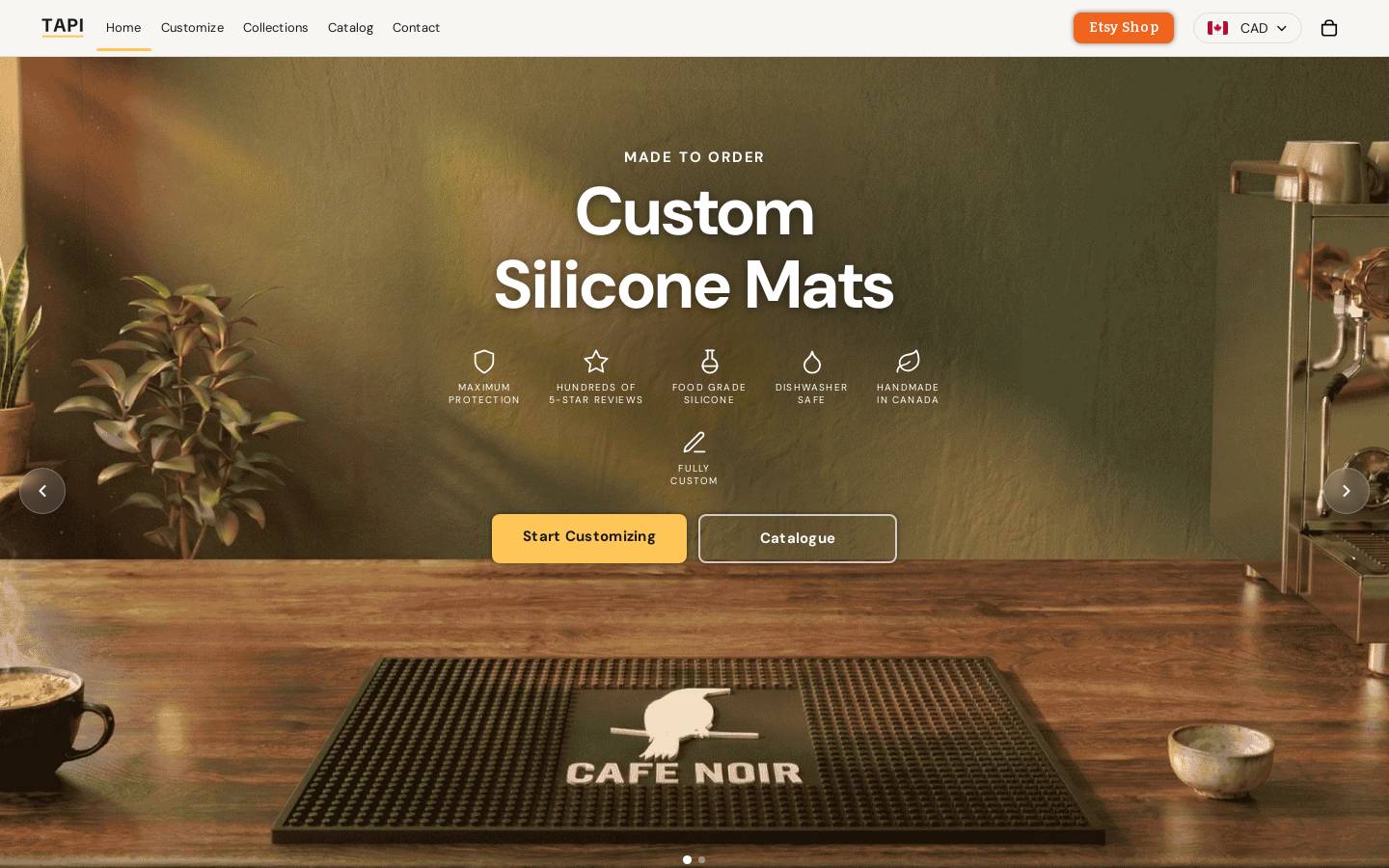 shop-tapi.com homepage screenshot