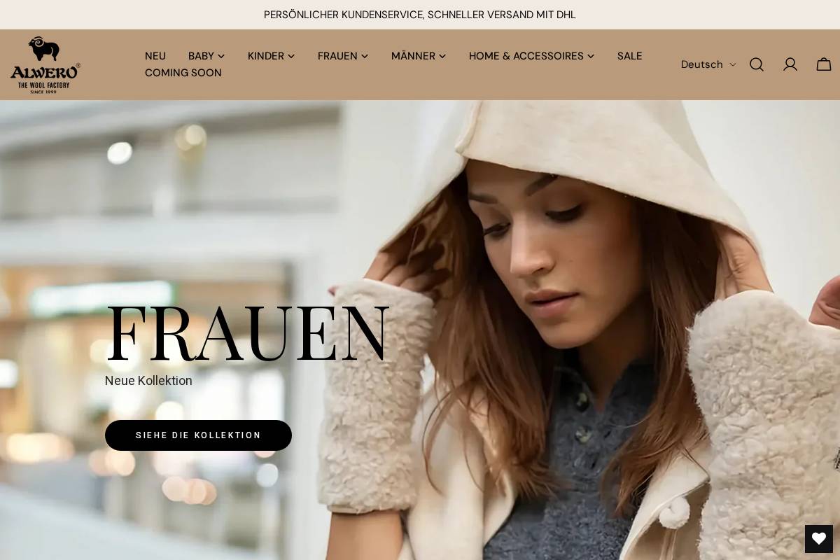 shop.alweroshop.de homepage screenshot