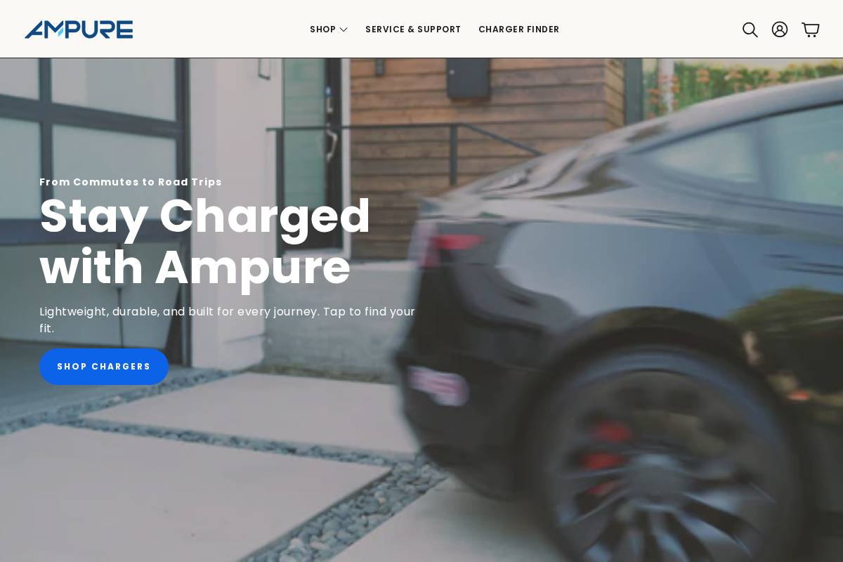 shop.ampure.com homepage screenshot