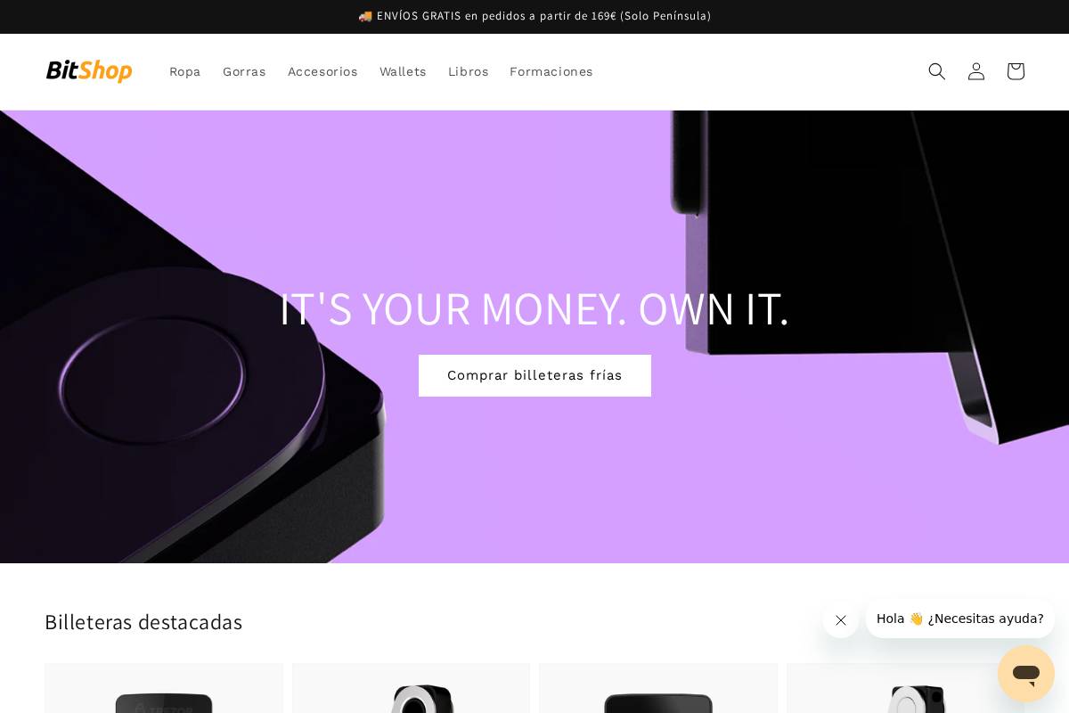 shop.bitbase.es homepage screenshot