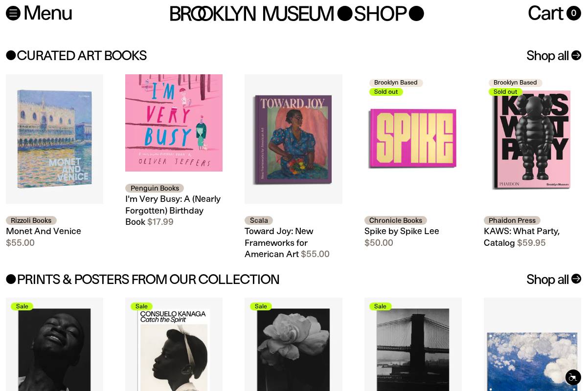 shop.brooklynmuseum.org homepage screenshot