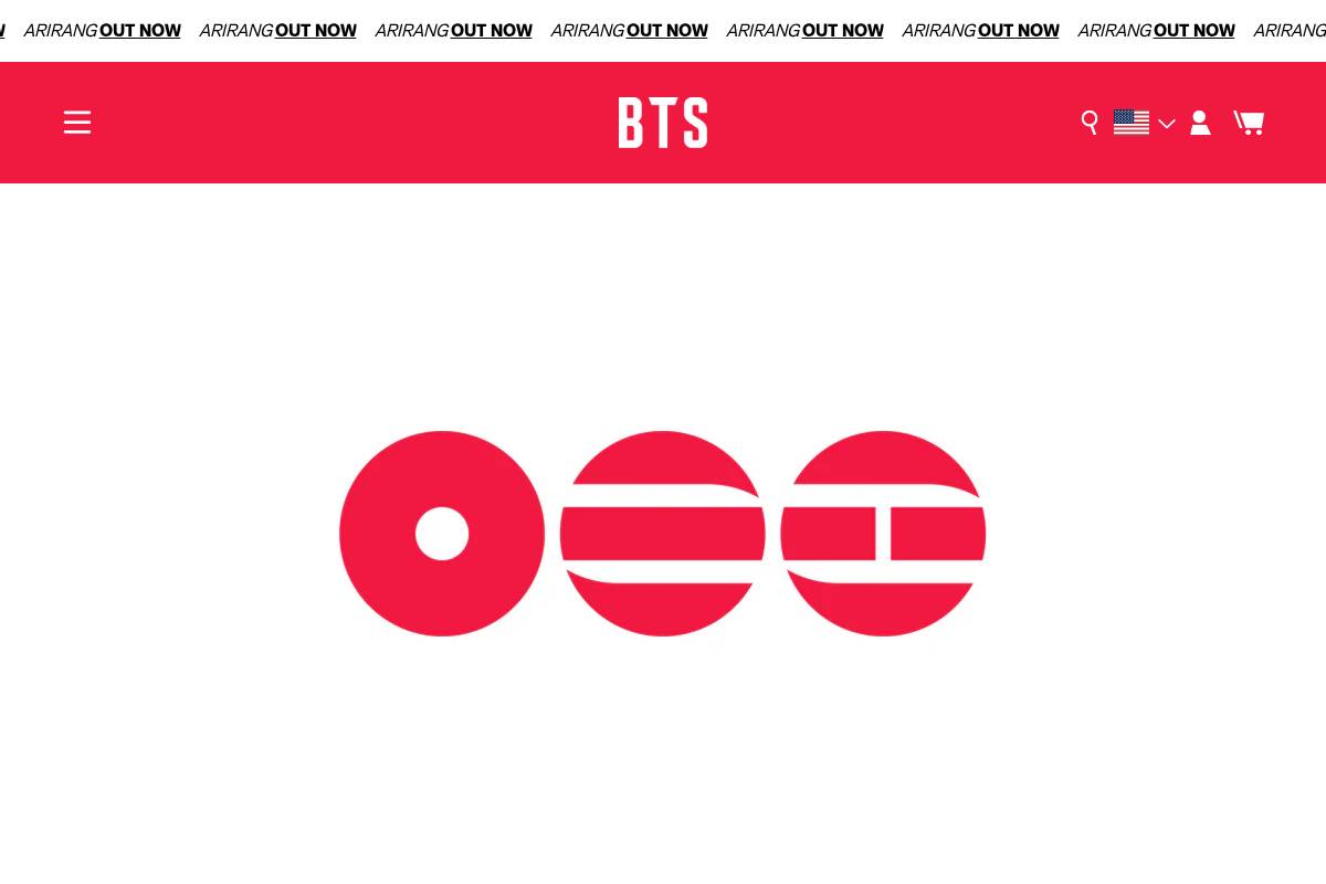 shop.bts-official.us homepage screenshot