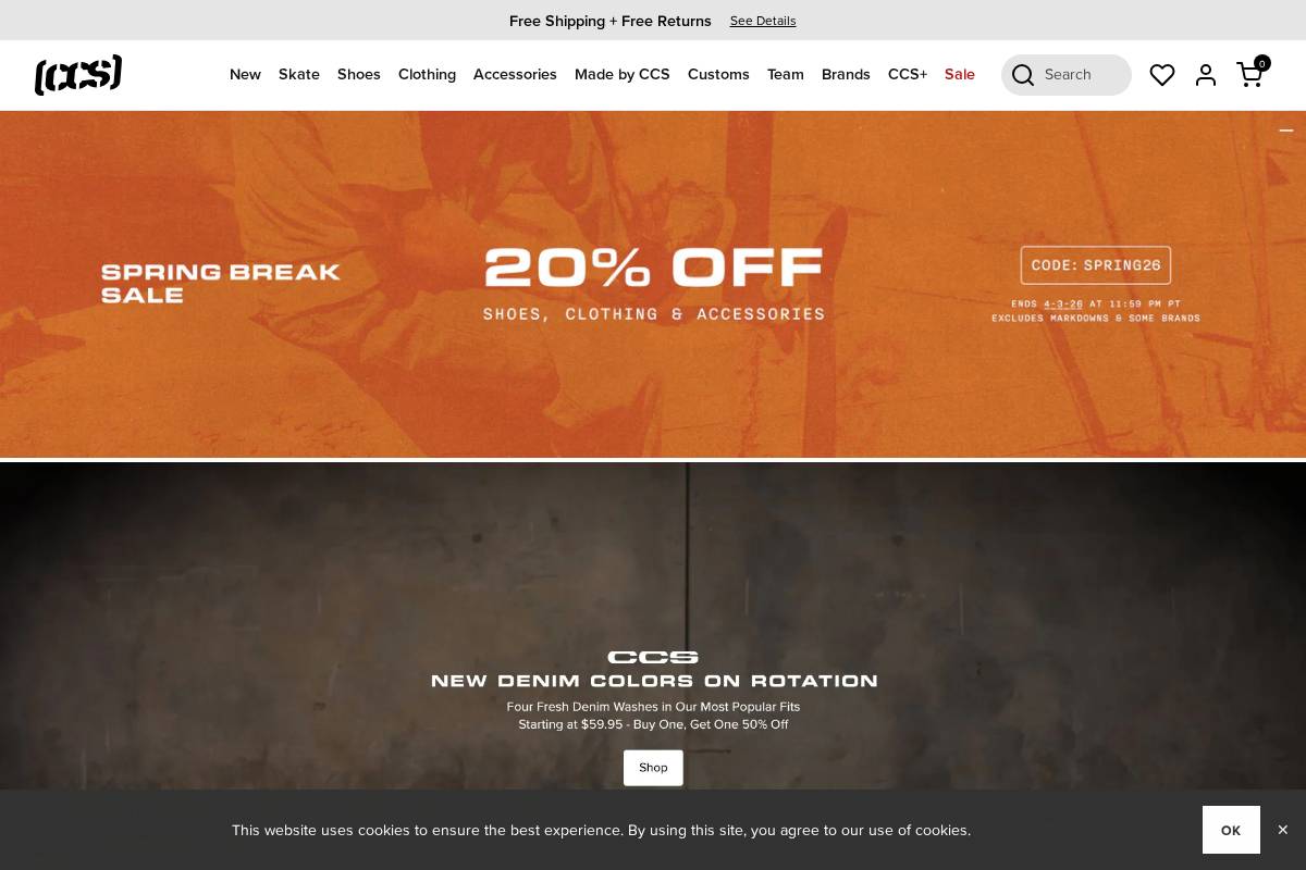 CCS homepage screenshot