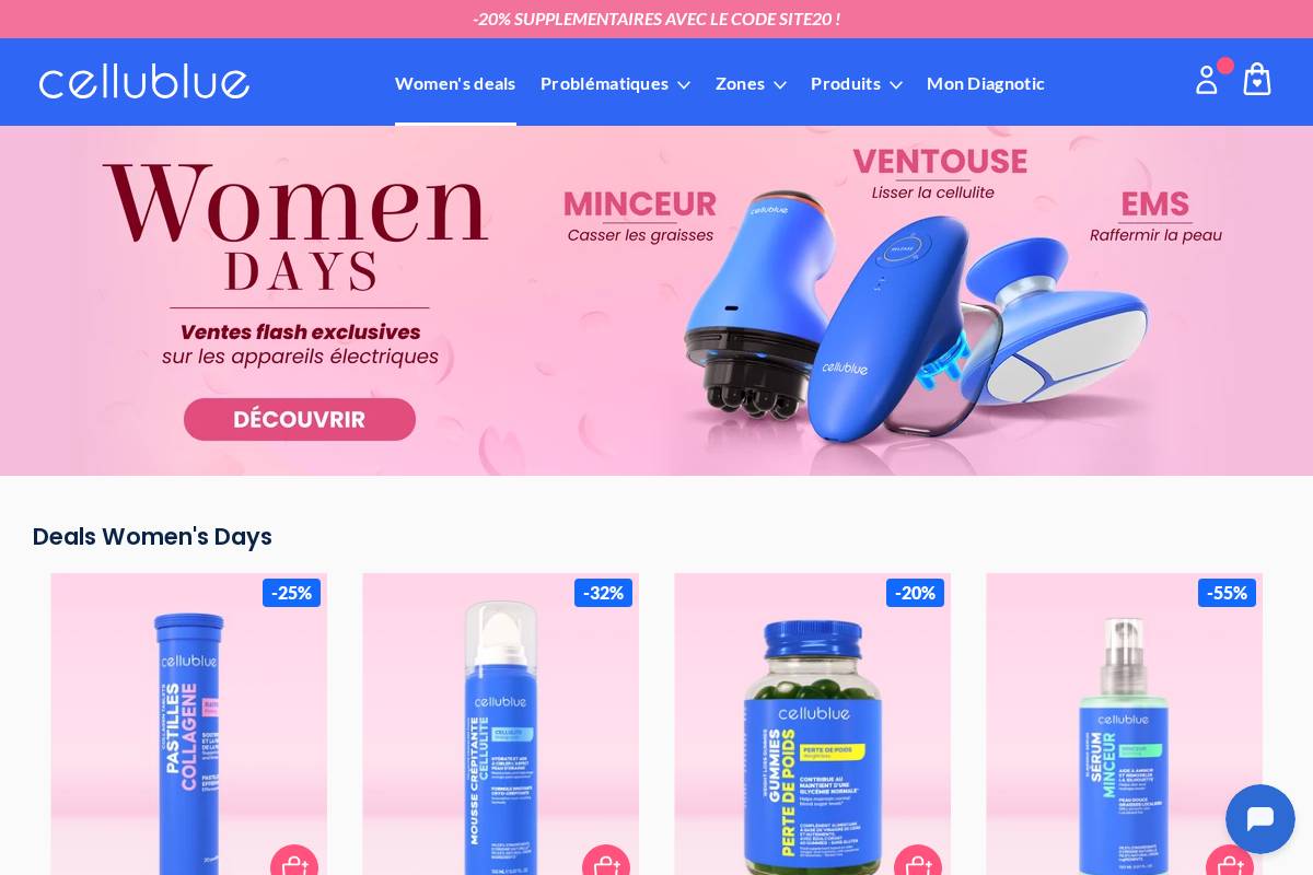 Cellublue homepage screenshot