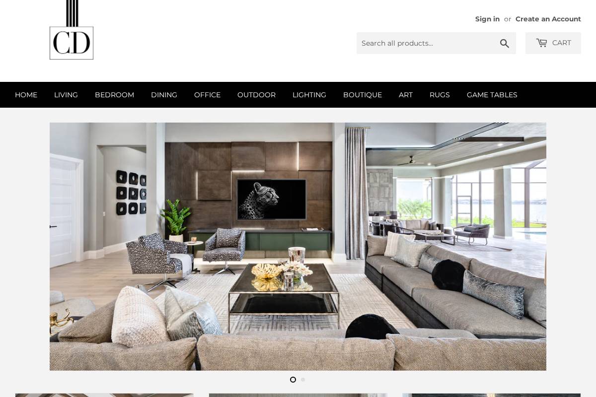 shop.clivedaniel.com homepage screenshot