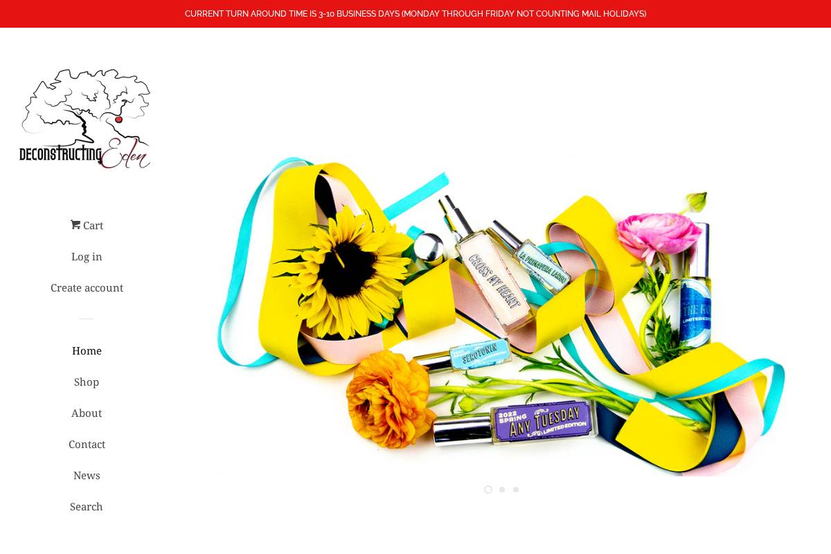 Deconstructing Eden homepage screenshot