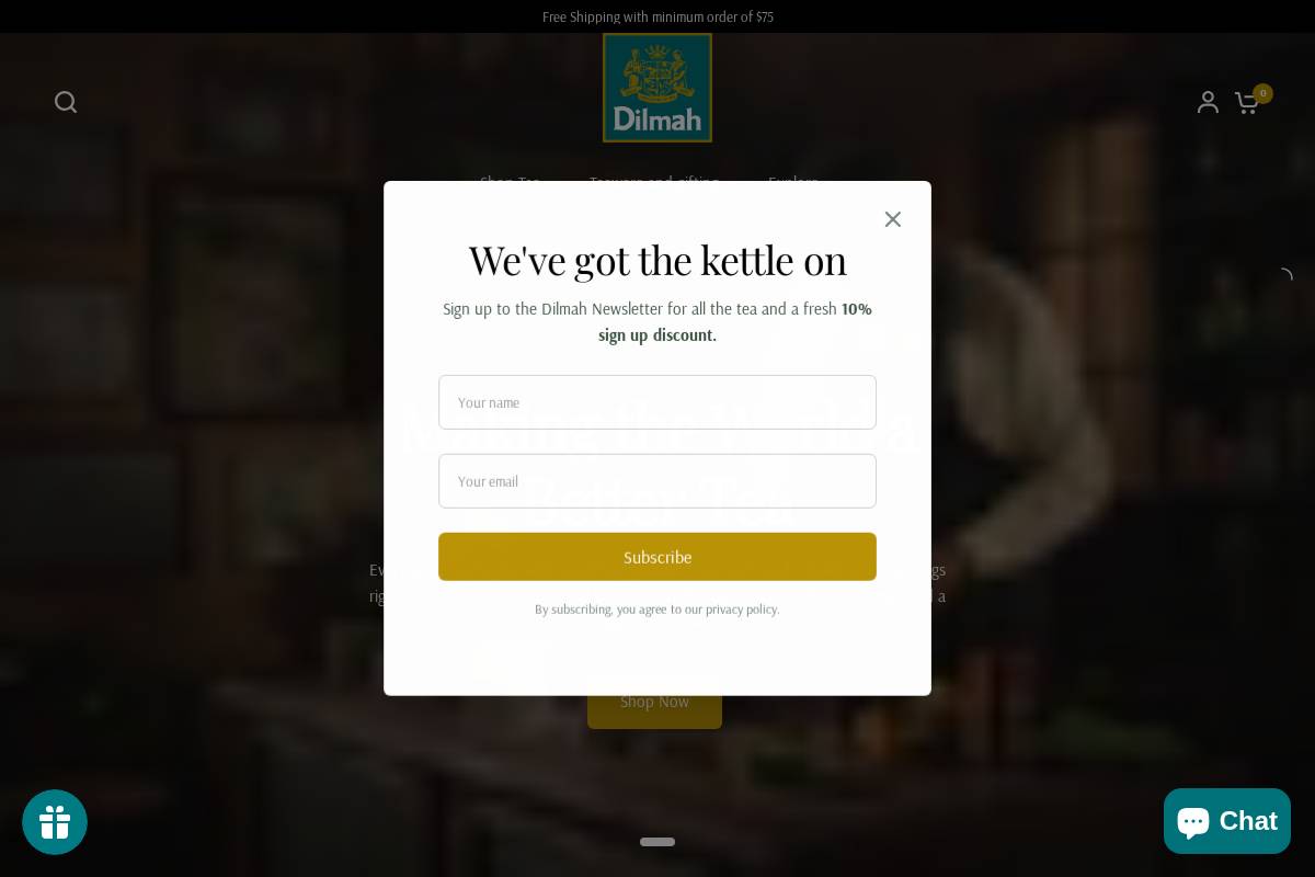 Dilmah Tea homepage screenshot