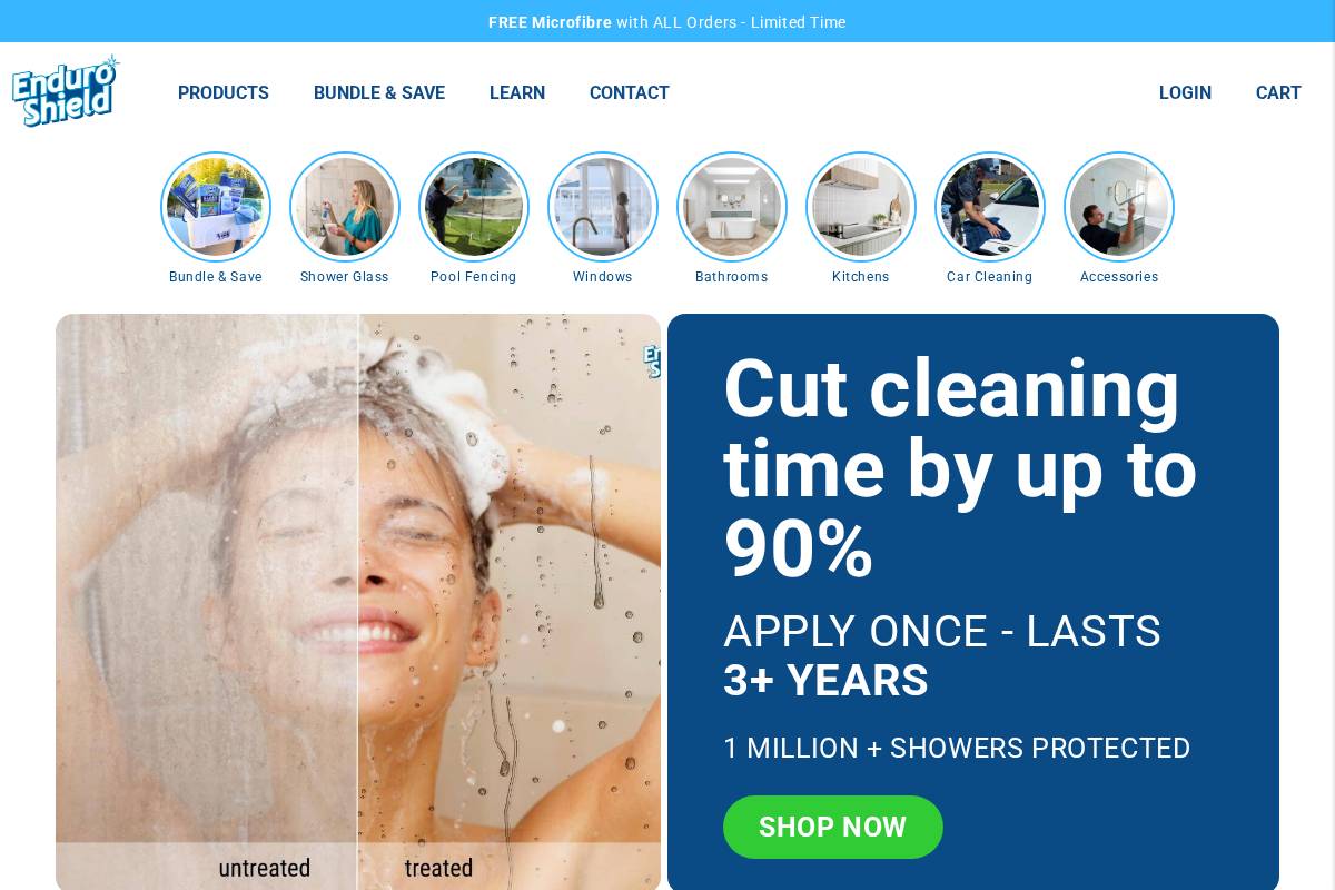 shop.enduroshield.com.au homepage screenshot