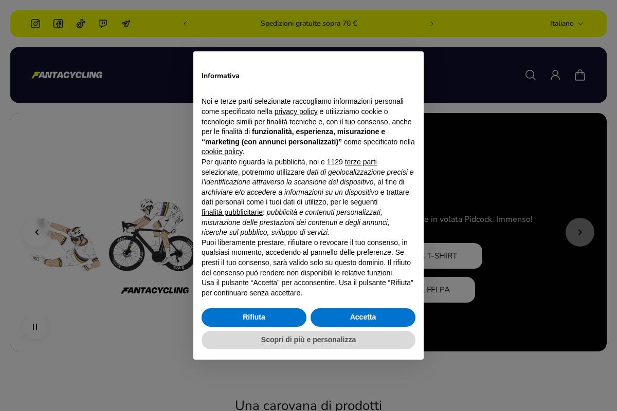 shop.fanta-cycling.com homepage screenshot