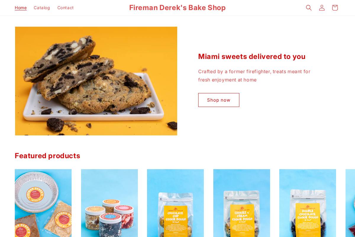 shop.firemandereks.com homepage screenshot