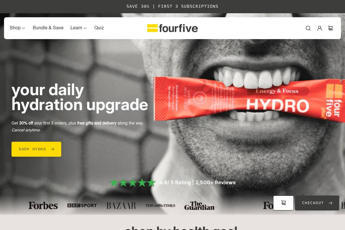 shop.fourfive.com homepage screenshot