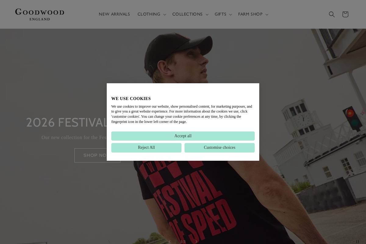 Goodwood homepage screenshot