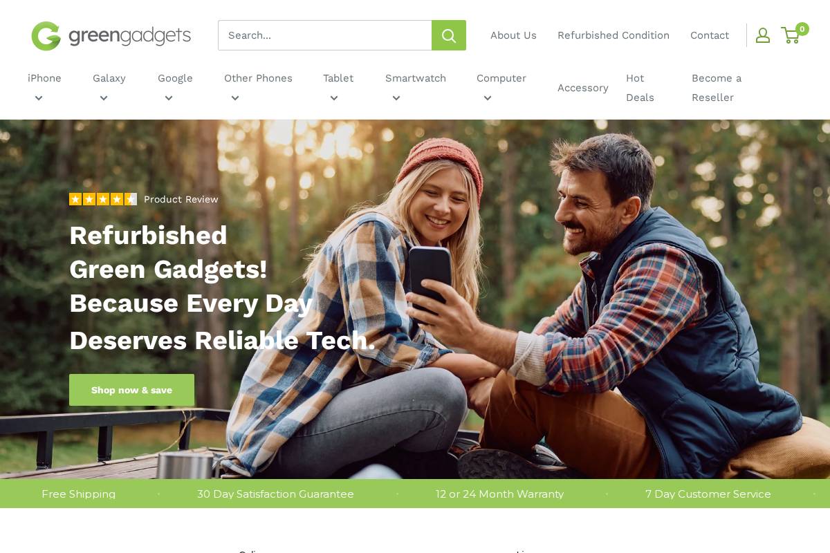 shop.greengadgets.net.au homepage screenshot