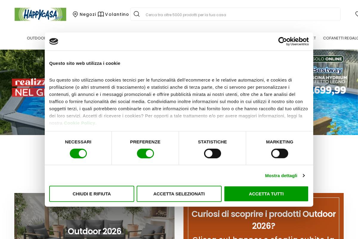 Happy Casa Store homepage screenshot