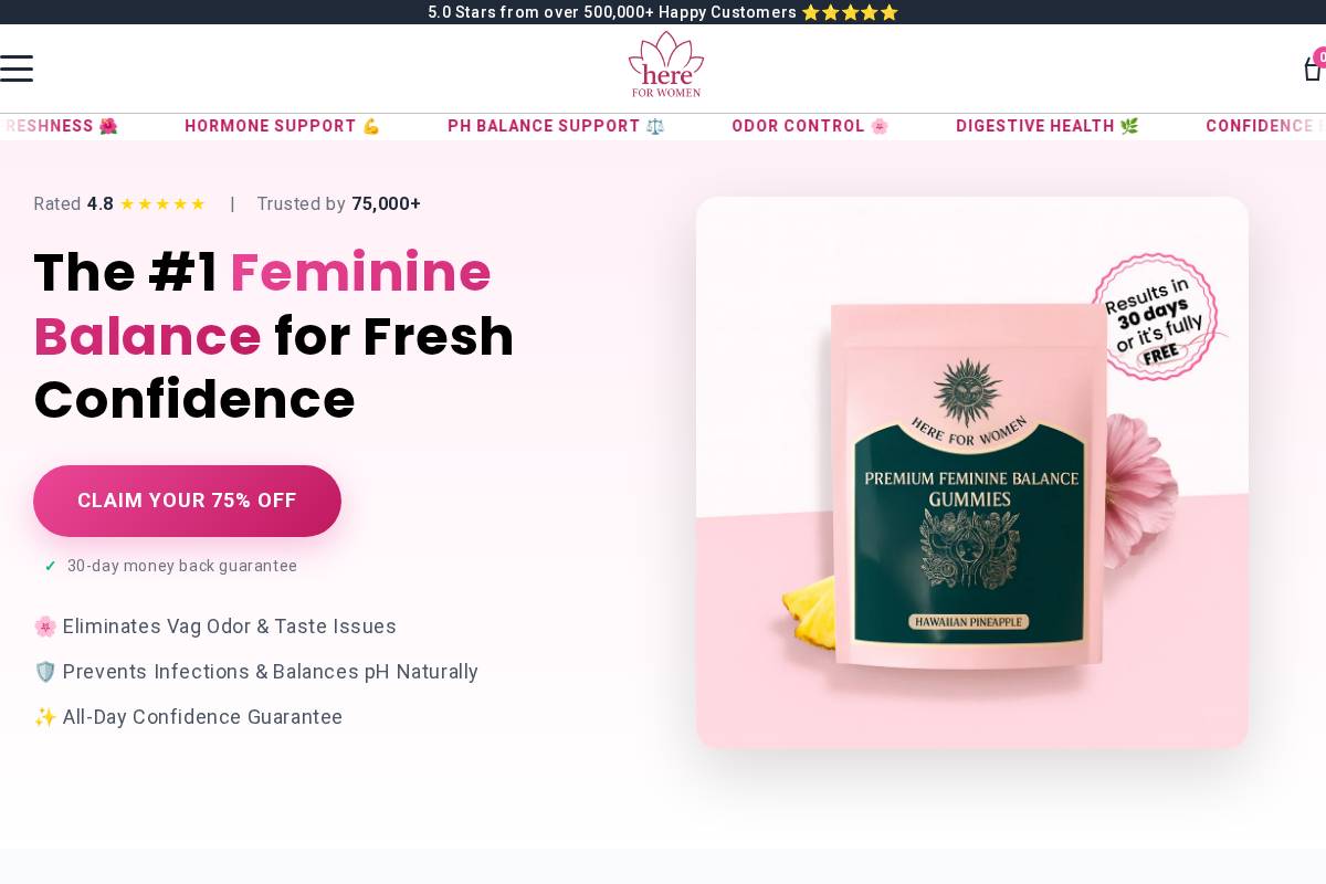 Shop Hereforwomen homepage screenshot