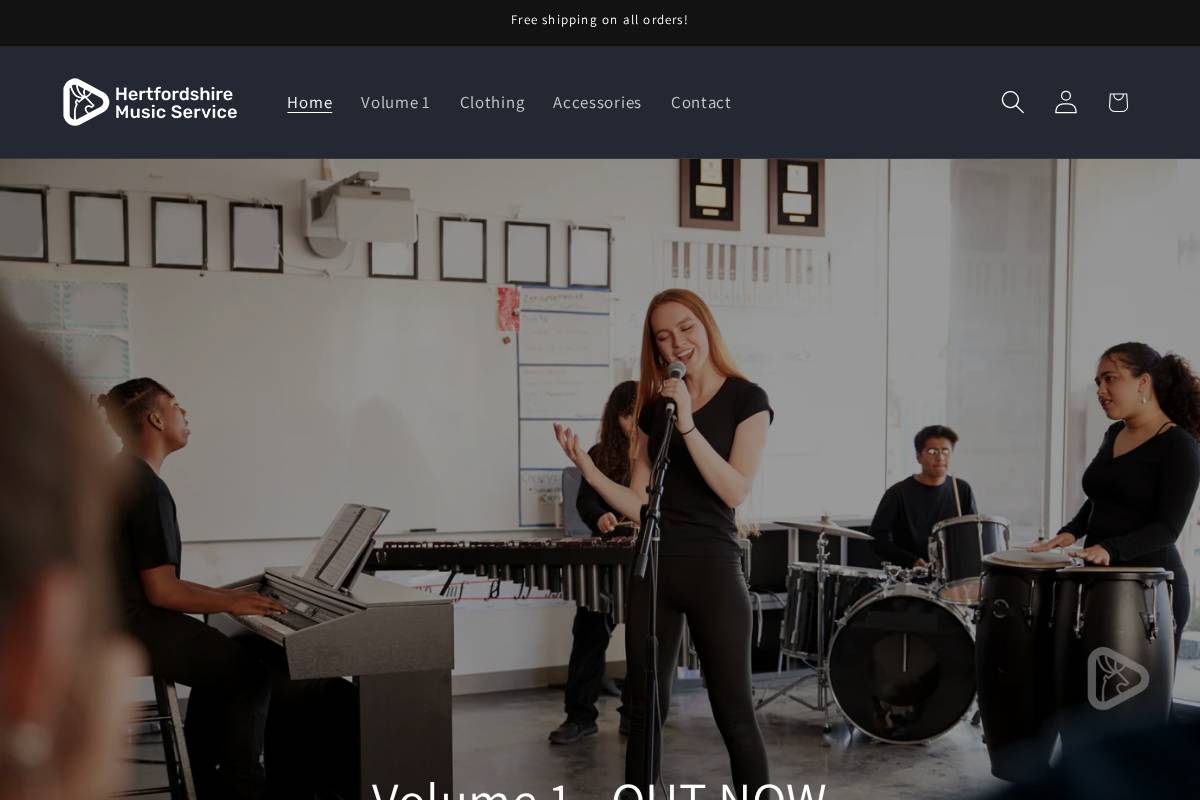 shop.hertsmusicservice.org.uk homepage screenshot