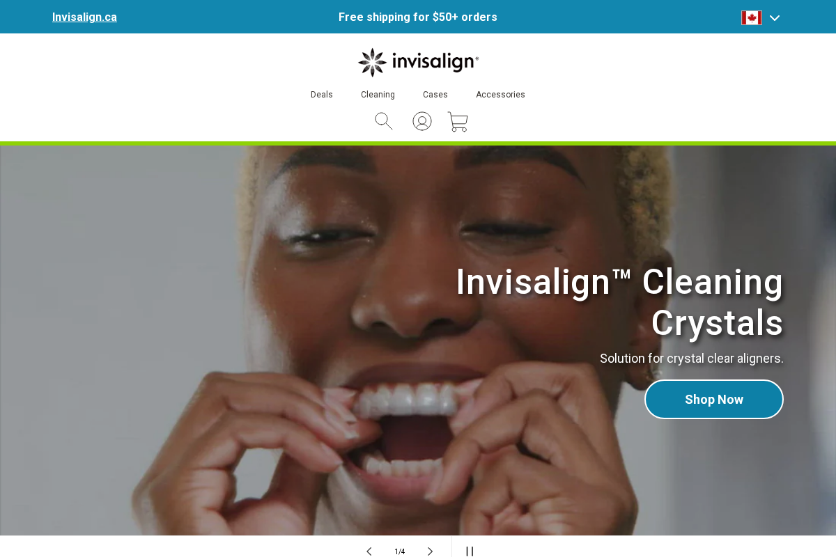Shop Invisalign homepage screenshot
