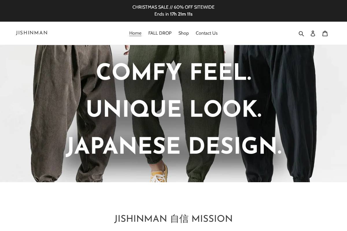 shop.jishinman.com homepage screenshot