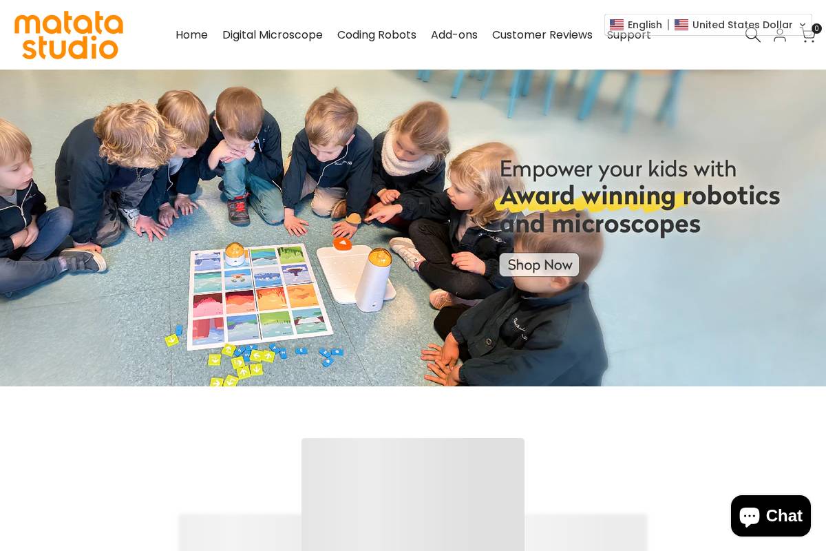 shop.matatastudio.com homepage screenshot