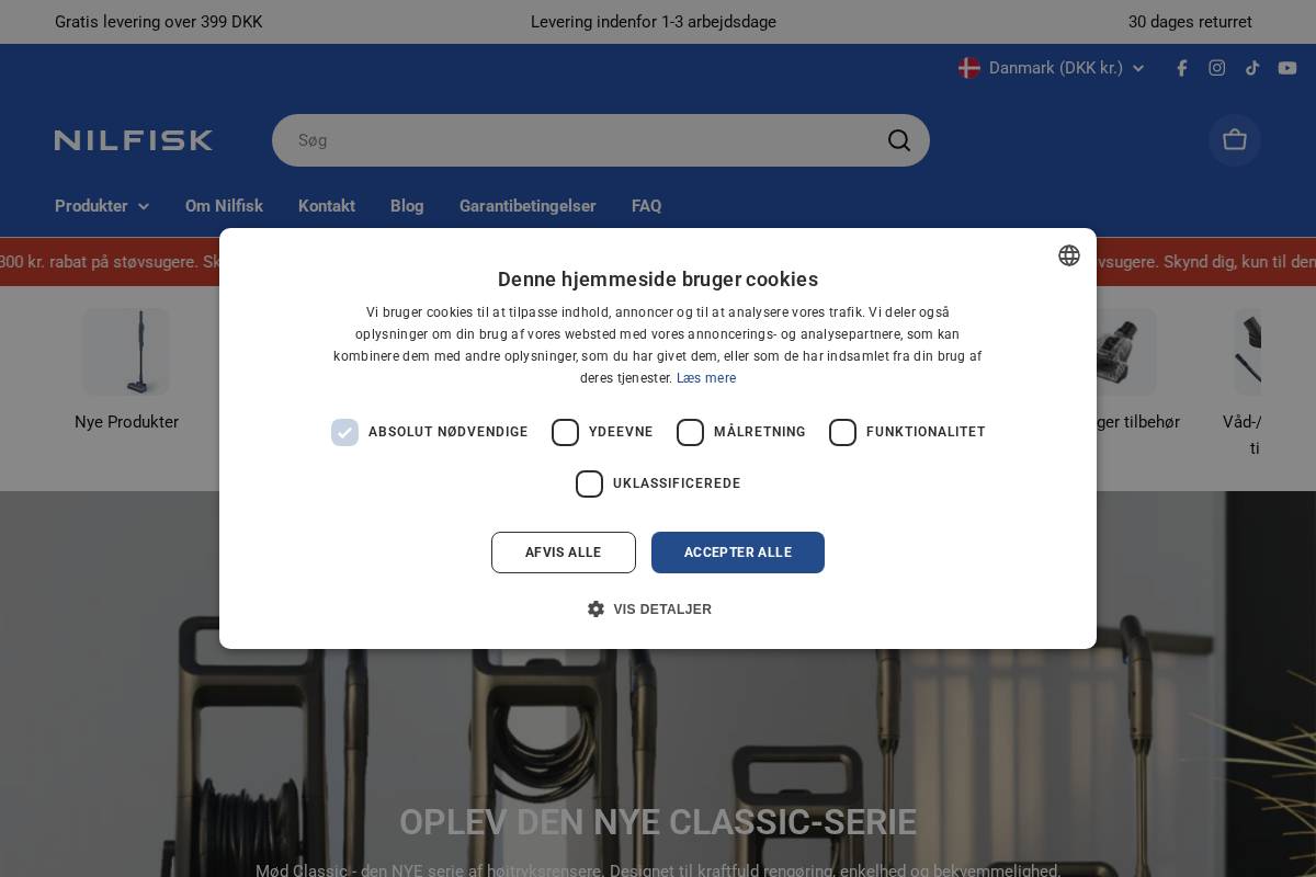 Nilfisk homepage screenshot