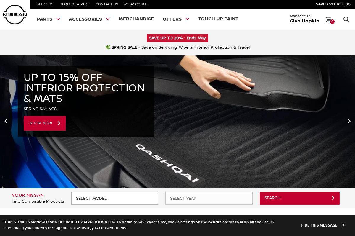 Nissan.co homepage screenshot