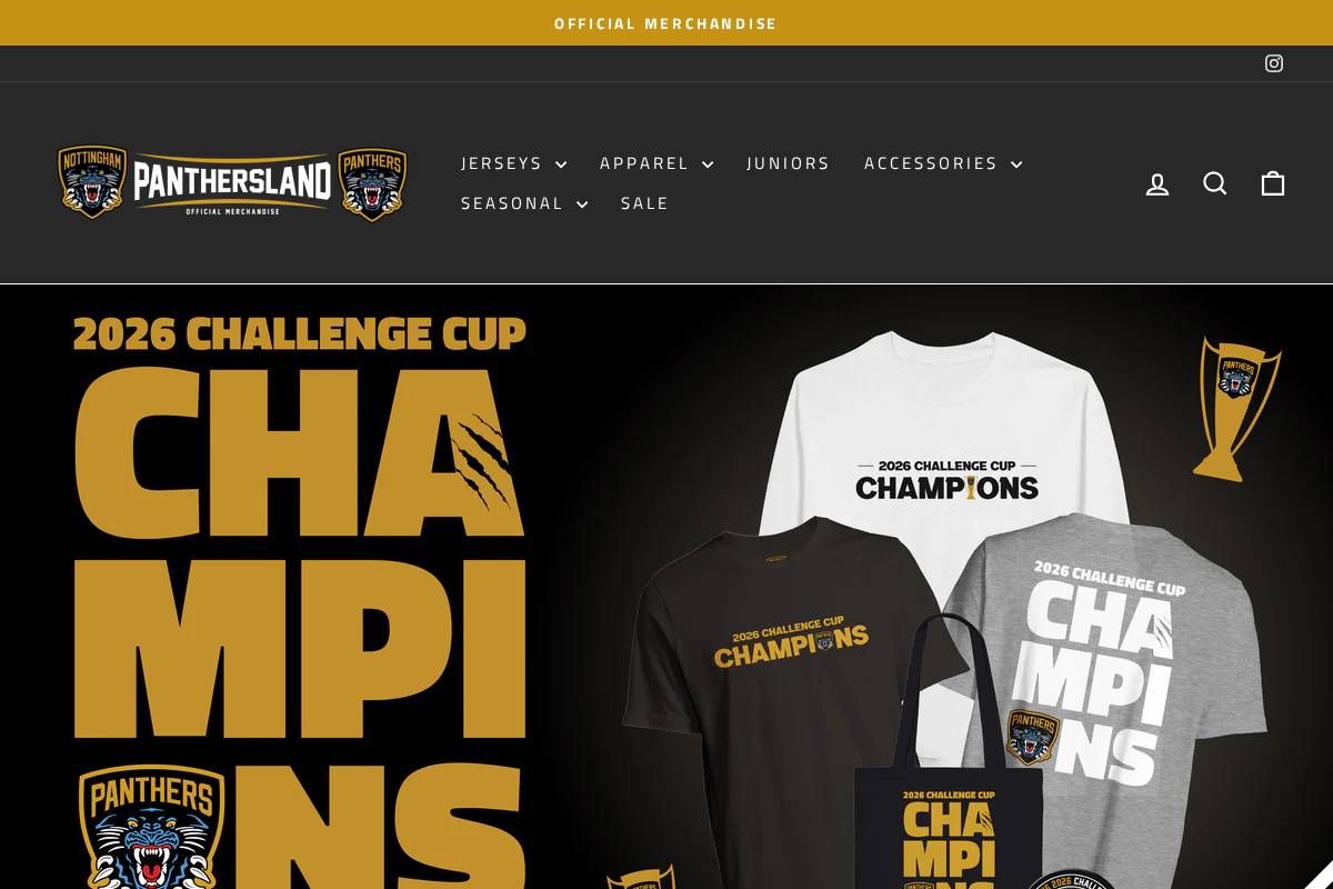 shop.panthers.co.uk homepage screenshot