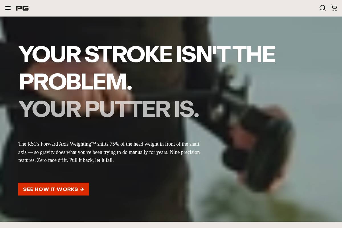 shop.performancegolf.com homepage screenshot
