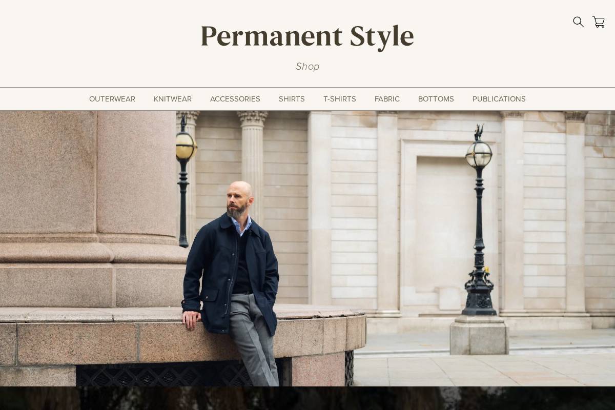shop.permanentstyle.com homepage screenshot