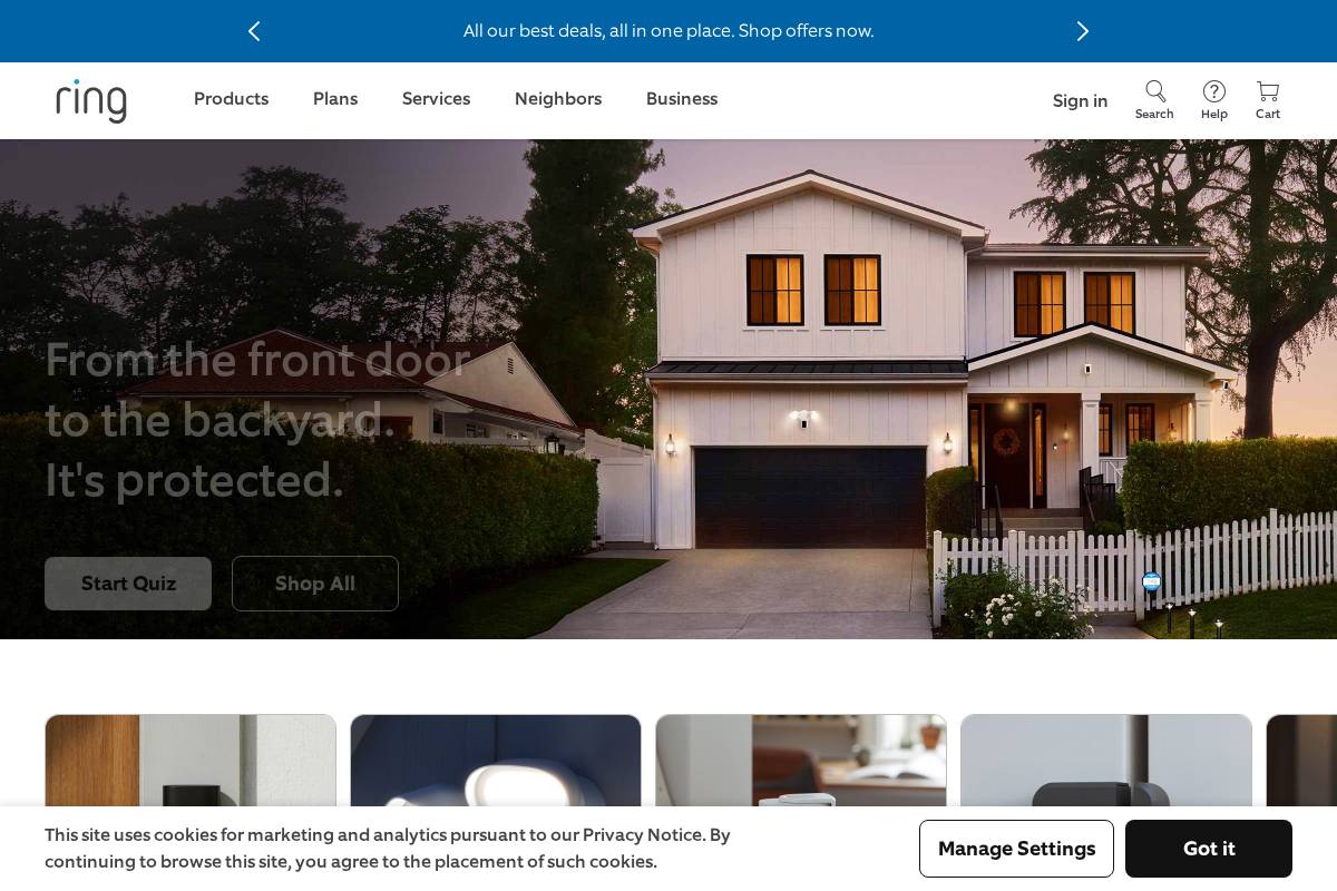 shop.ring.com homepage screenshot